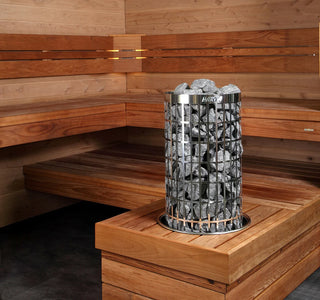 Harvia Cilindro PC Black Steel Electric Sauna Heater + Xenio CX170 WiFi Control Panel