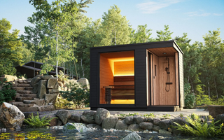 HealthHQ Moonlight Outdoor Traditional Cabin Sauna