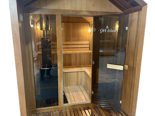 HealthHQ Avalon Outdoor Traditional Hut Cabin Sauna