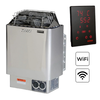 Harvia Vega Series BC Electric Sauna Heater (4.5-9kW) + Xenio CX170 WiFi Control Panel