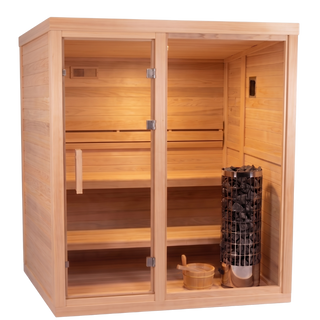 HealthHQ Aurora Mini Outdoor Traditional Cabin Sauna