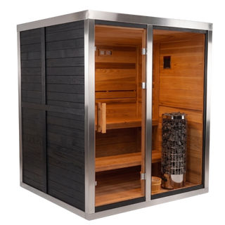 HealthHQ Aurora Mini Outdoor Traditional Cabin Sauna
