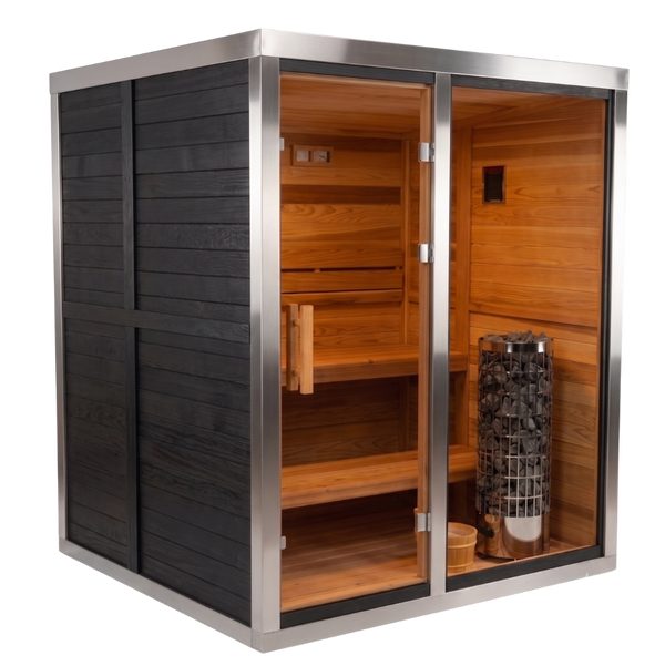 HealthHQ Aurora Mini Outdoor Traditional Cabin Sauna