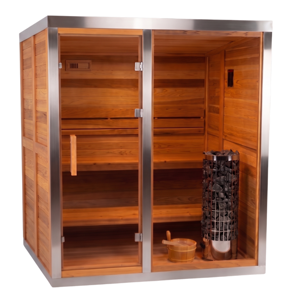 HealthHQ Aurora Mini Outdoor Traditional Cabin Sauna