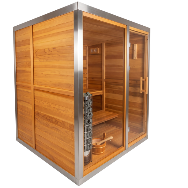 HealthHQ Aurora Mini Outdoor Traditional Cabin Sauna