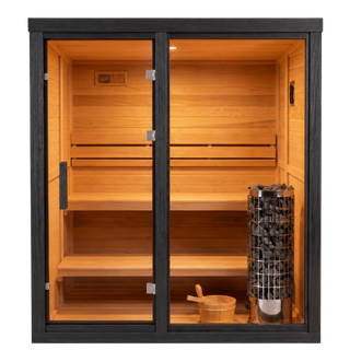 HealthHQ Aurora Mini Outdoor Traditional Cabin Sauna