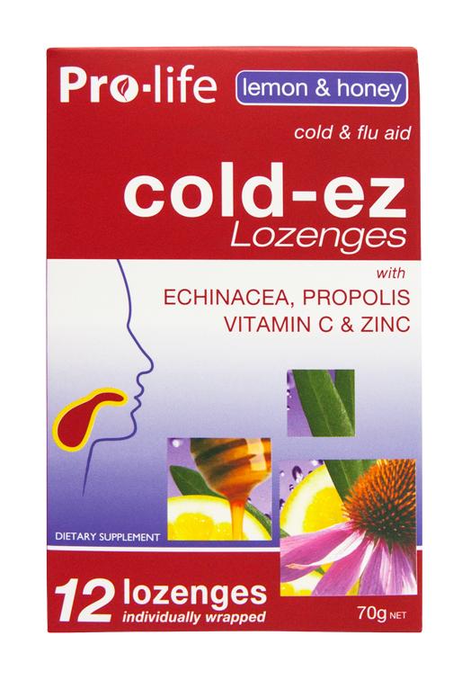 Pro-life Cold-ez Lemon + Honey 12 Lozenges – HealthHQ