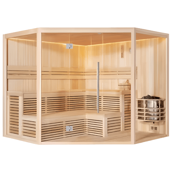 HealthHQ Horizon Indoor Traditional Corner Sauna - HealthHQ