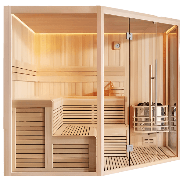 HealthHQ Horizon Indoor Traditional Corner Sauna - HealthHQ