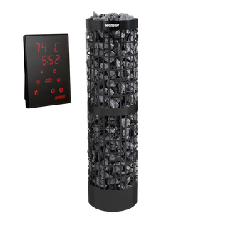 Harvia Cilindro Pro PC100E/135E (10-13.2kW) Electric Sauna Heater + Xenio CX170 WiFi Control Panel