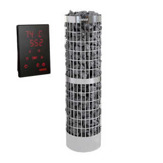 Harvia Cilindro Pro PC100E/135E (10-13.2kW) Electric Sauna Heater + Xenio CX170 WiFi Control Panel