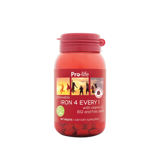 Pro-life Iron 4 Every 1 Chewable 60 Tablets