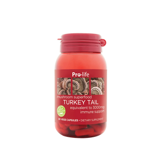 Pro-life Turkey Tail Mushroom (3000mg) 30 Vege Capsules