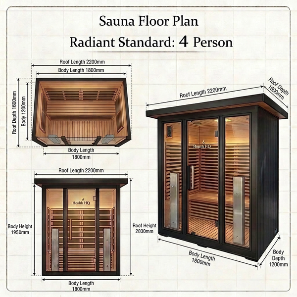 HealthHQ Radiant Outdoor Full Spectrum Sauna