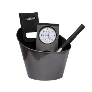 Harvia Black Steel Sauna Accessory Set