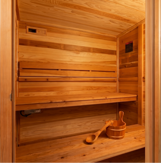 HealthHQ Aurora Mini Outdoor Traditional Cabin Sauna