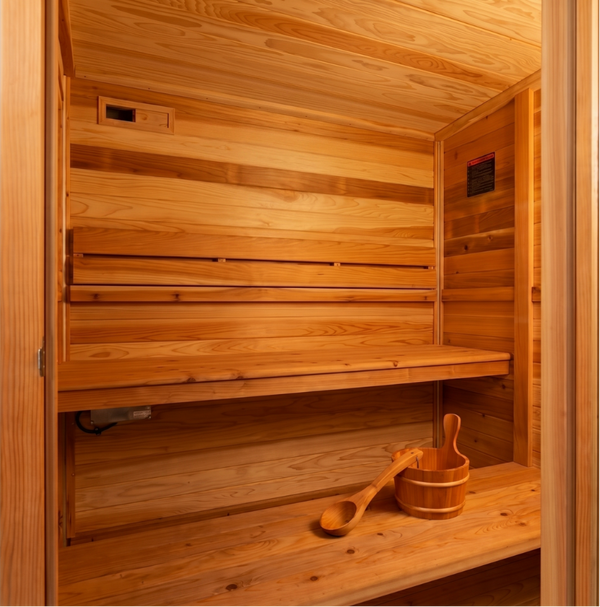 HealthHQ Aurora Mini Outdoor Traditional Cabin Sauna