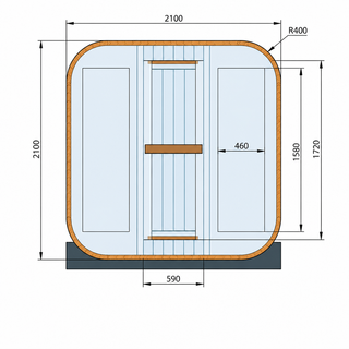 HealthHQ Sentry Outdoor Traditional Cabin Sauna