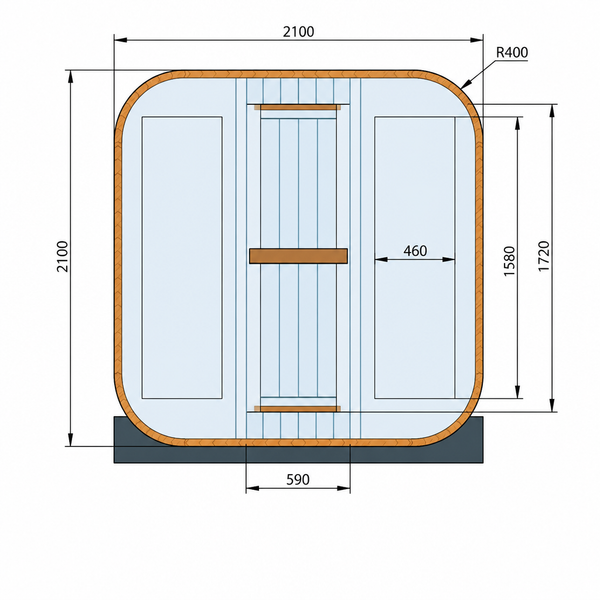 HealthHQ Sentry Outdoor Traditional Cabin Sauna