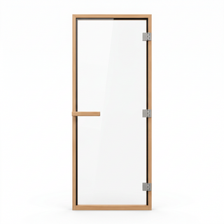 HealthHQ Glass Sauna Door with cedar frame and 8mm tempered glass
