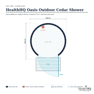 HealthHQ Oasis Outdoor Cedar Shower