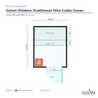 HealthHQ Satori Outdoor Traditional Mini Cabin Sauna