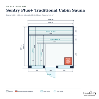 HealthHQ Sterling Outdoor Traditional Cabin Sauna