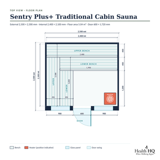 HealthHQ Sentry Plus+ Traditional Cabin Sauna