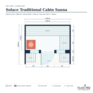 HealthHQ Solace Traditional Cabin Sauna