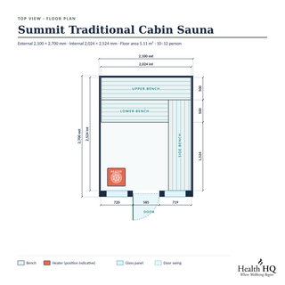 HealthHQ Summit Traditional Cabin Sauna